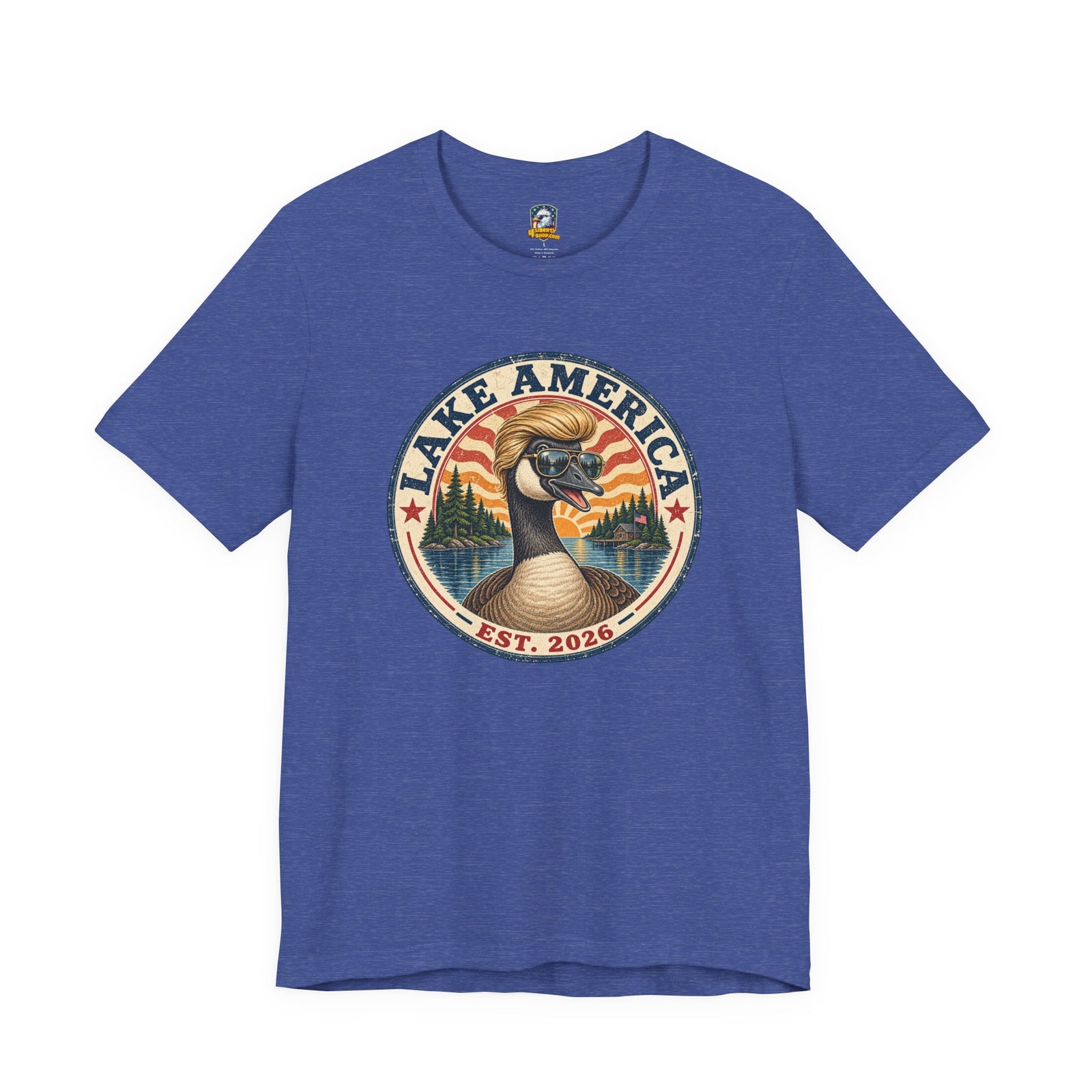 Lake America Goose Tee — Vintage Outdoor Fishing Shirt (Est. 2026) - 4LibertyShop.com