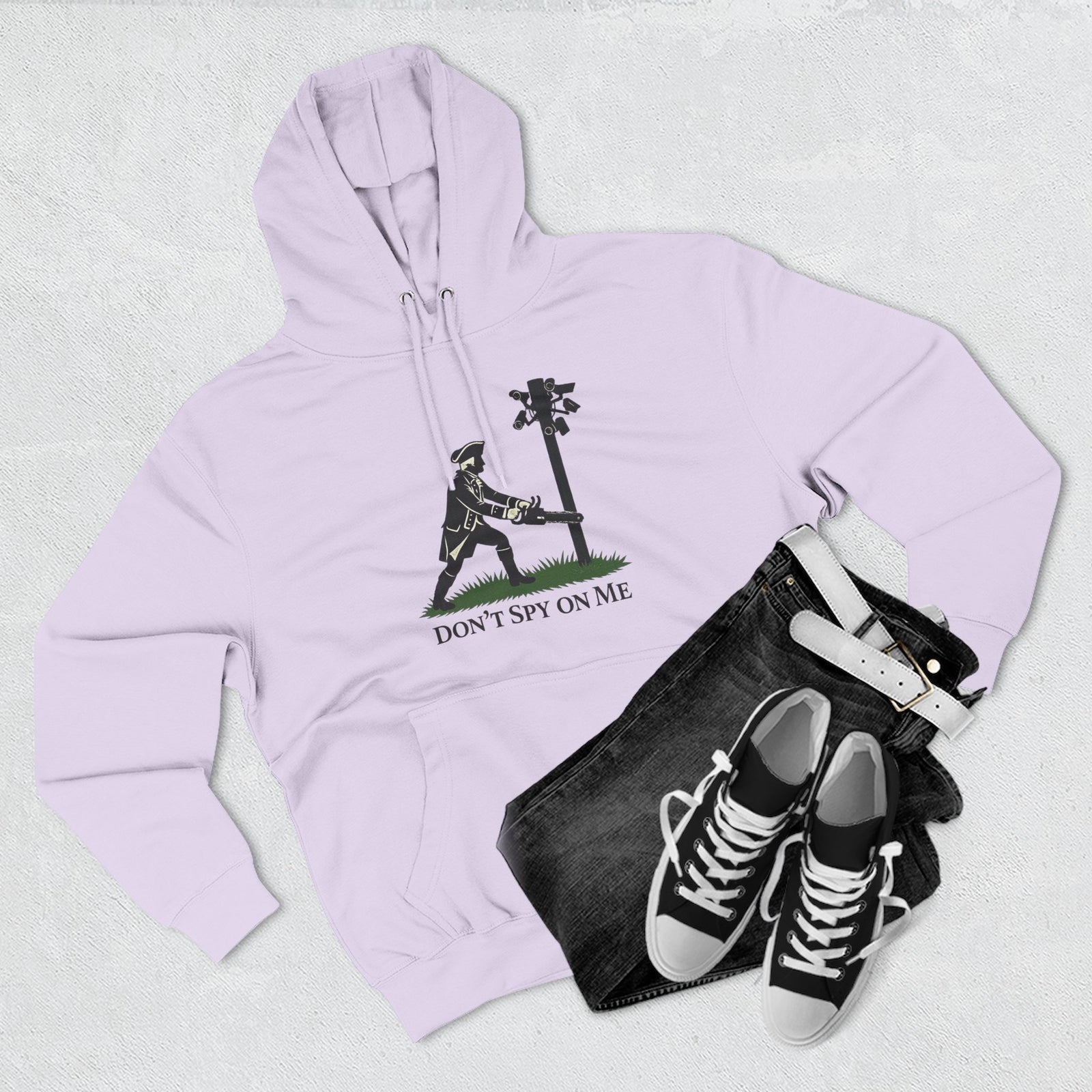 Don't Spy On Me Hoodie — Anti-Surveillance Patriot Liberty Fleece Pullover - 4LibertyShop.com