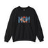 Embroidered Patriotic Mom Crewneck Sweatshirt