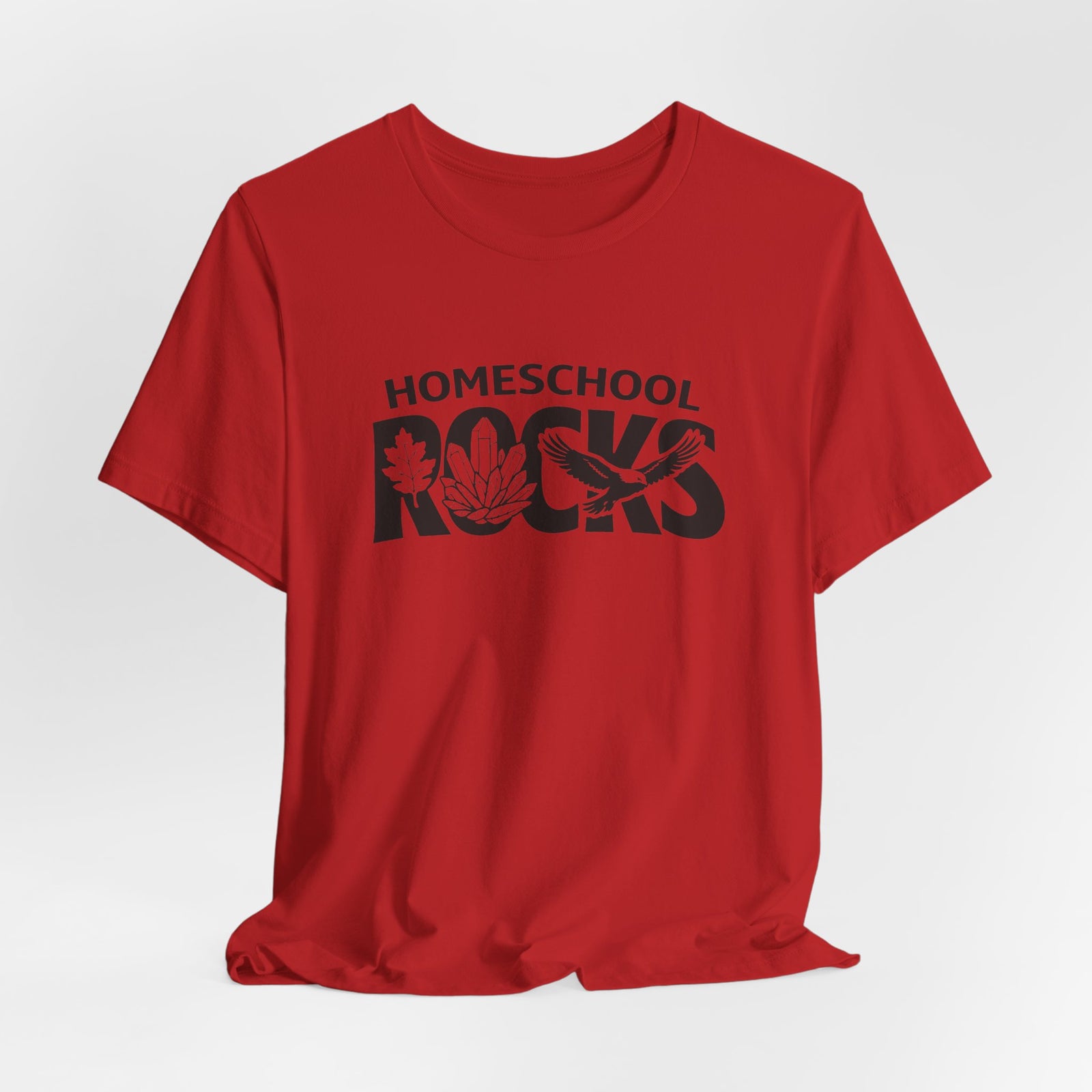 Homeschool Workshop: Homeschool Rocks T-Shirt – Retro Floral 'Homeschool Rocks' Tee for Homeschooling Parents & Teachers