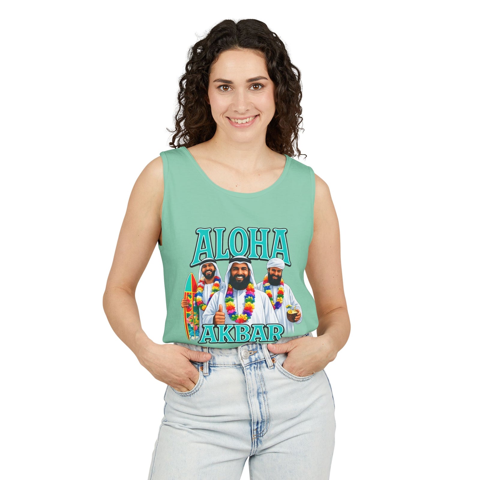 Walton & Johnson – Aloha Akbar Tank Top – Tropical Vintage Surf Graphic