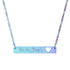 Bar Necklace — "We the People" Engraved Cutout Heart