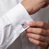 Gold 250th Anniversary American Flag Cufflinks — Betsy Ross 13-Star Patriotic Accessory - 4LibertyShop.com