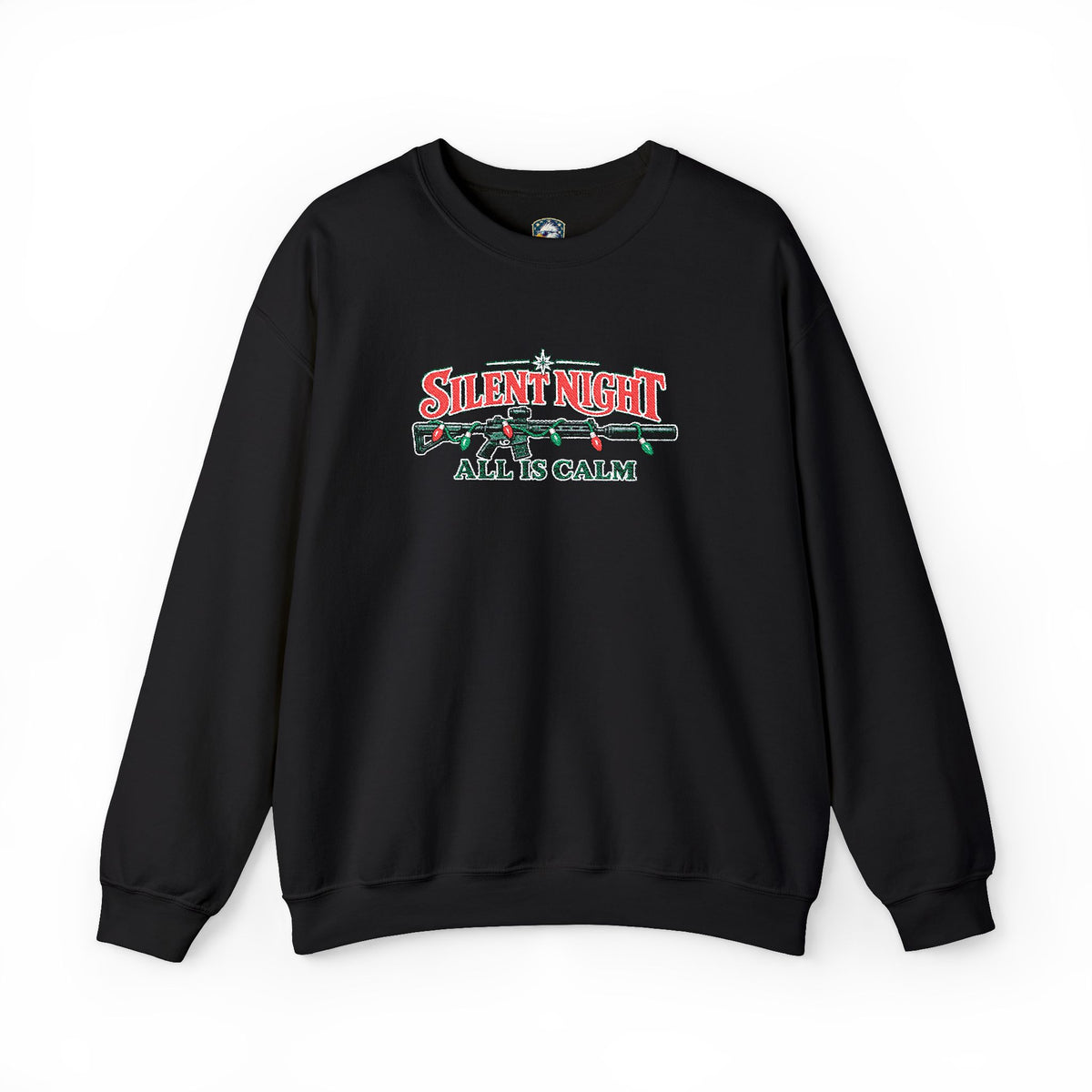 Silent Night Embroidered Christmas Sweater - 4LibertyShop.com