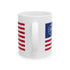 Betsy Ross 250th Anniversary Ceramic Mug – Patriotic American Flag Coffee Cup (11oz/15oz)