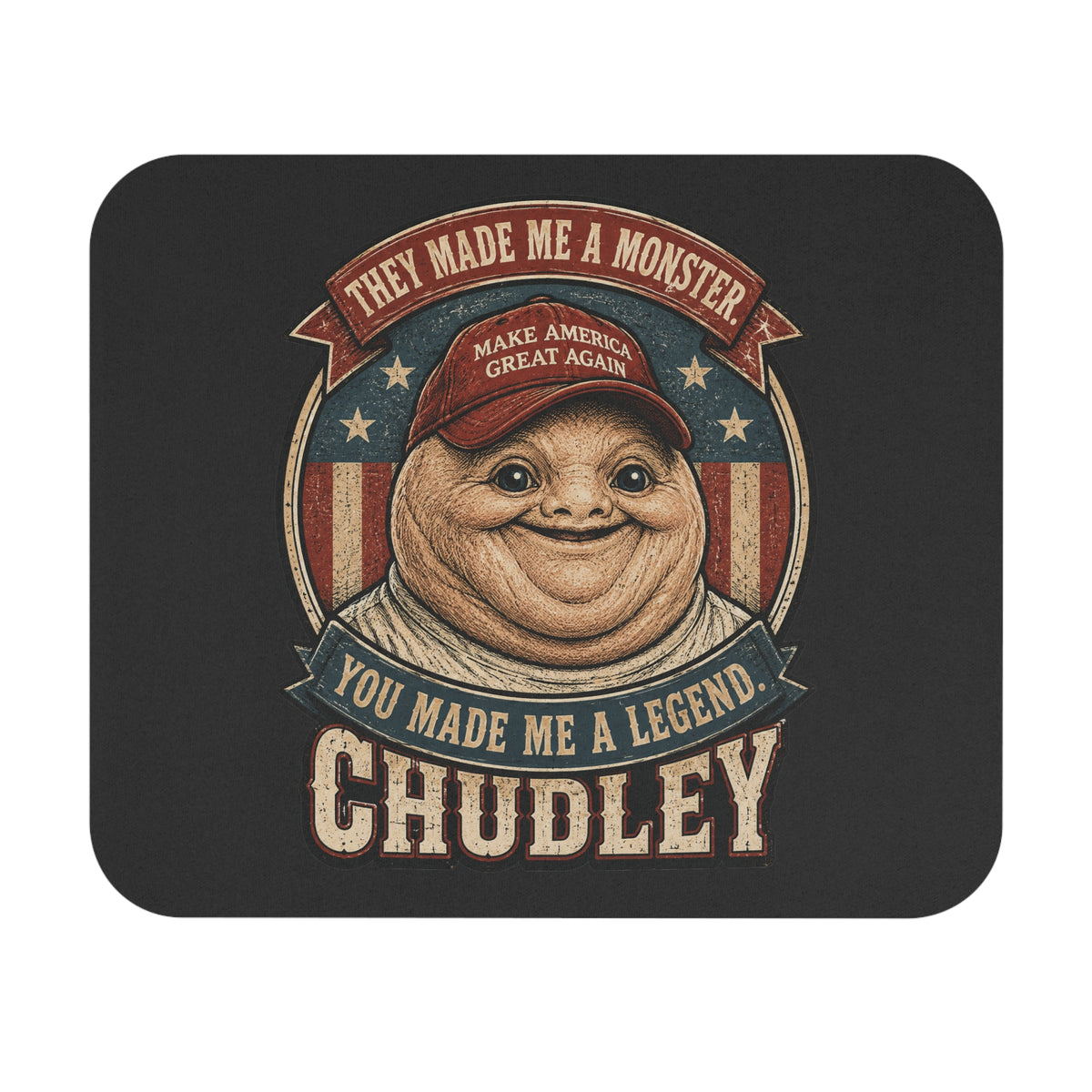 Chudley Legend Mouse Pad — They Made Me a Monster, 9 × 8
