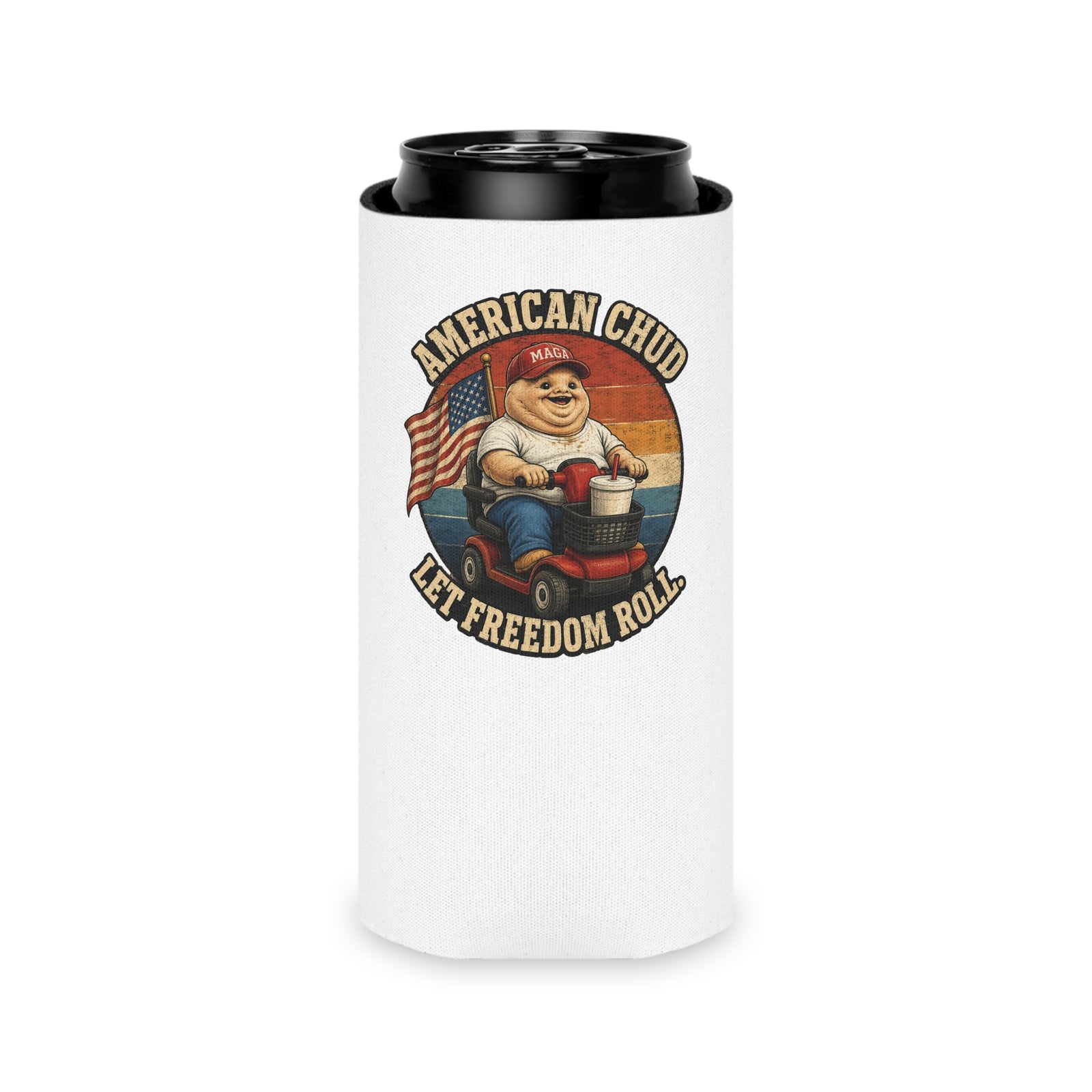 American Chud Can Cooler — Let Freedom Roll