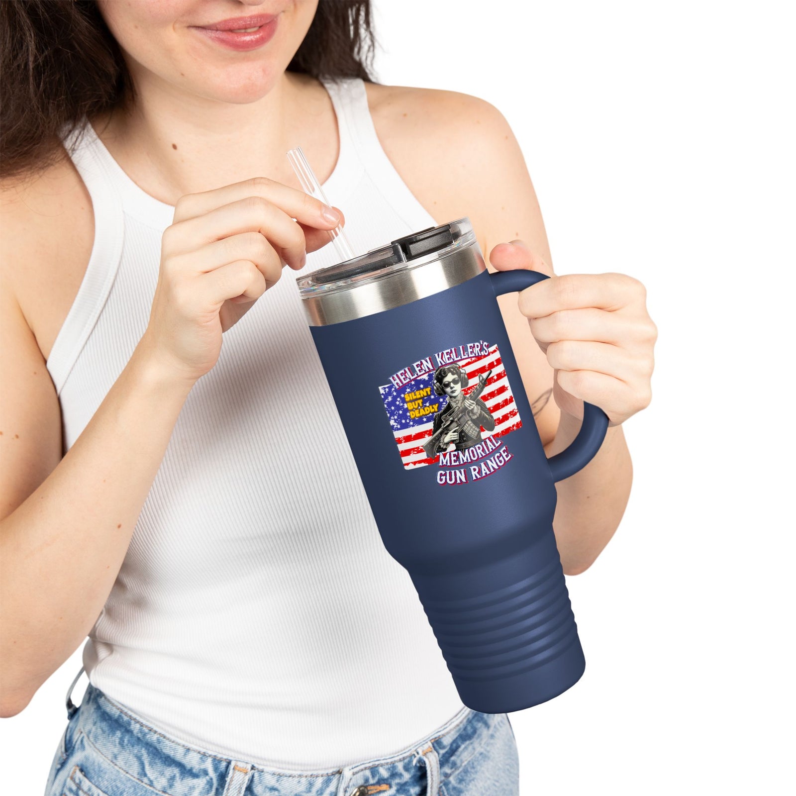 Walton & Johnson: Helen Keller 'Silent But Deadly' 40oz Tumbler