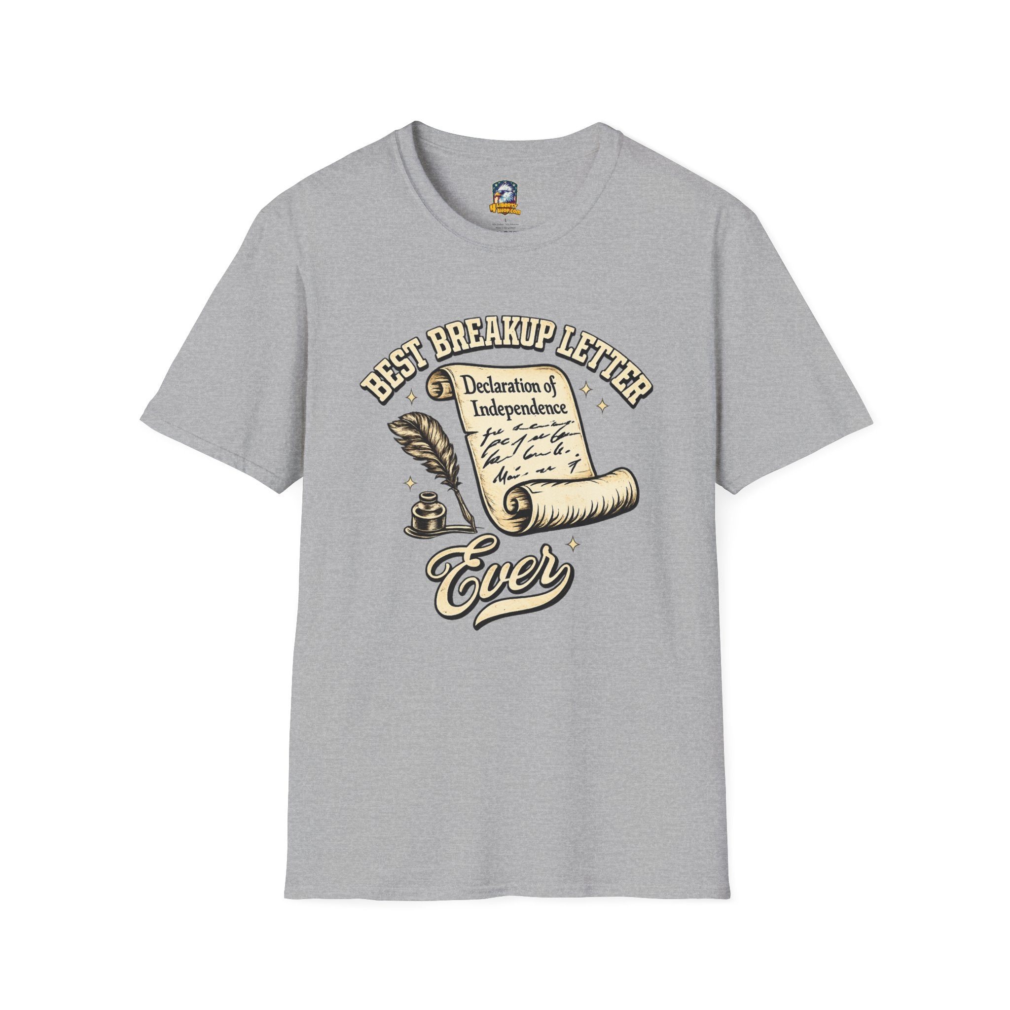 T-Shirt — "Best Breakup Letter Ever" Declaration of Independence Vintage Graphic Tee