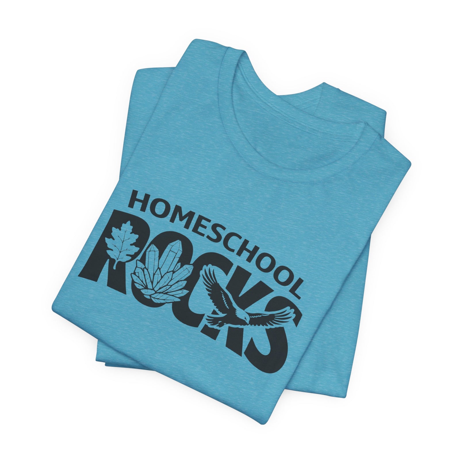 Homeschool Workshop: Homeschool Rocks T-Shirt – Retro Floral 'Homeschool Rocks' Tee for Homeschooling Parents & Teachers