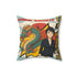 Sanae Takaichi Japanese Dragon Rising Sun Decorative Throw Pillow | Anime Woman Illustration