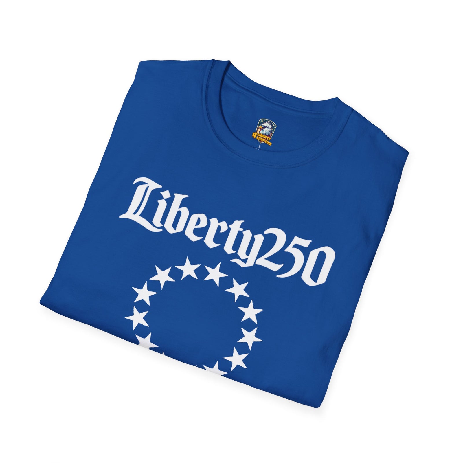 Liberty250 T-Shirt — Vintage Betsy Ross Star Circle Patriotic Tee