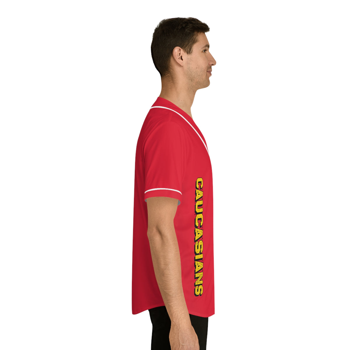 Walton & Johnson: Caucasians Men's Baseball Jersey (AOP)