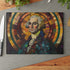 Stained Glass George Washington Glass Cutting Board - Premium Patriotic Kitchen Decor