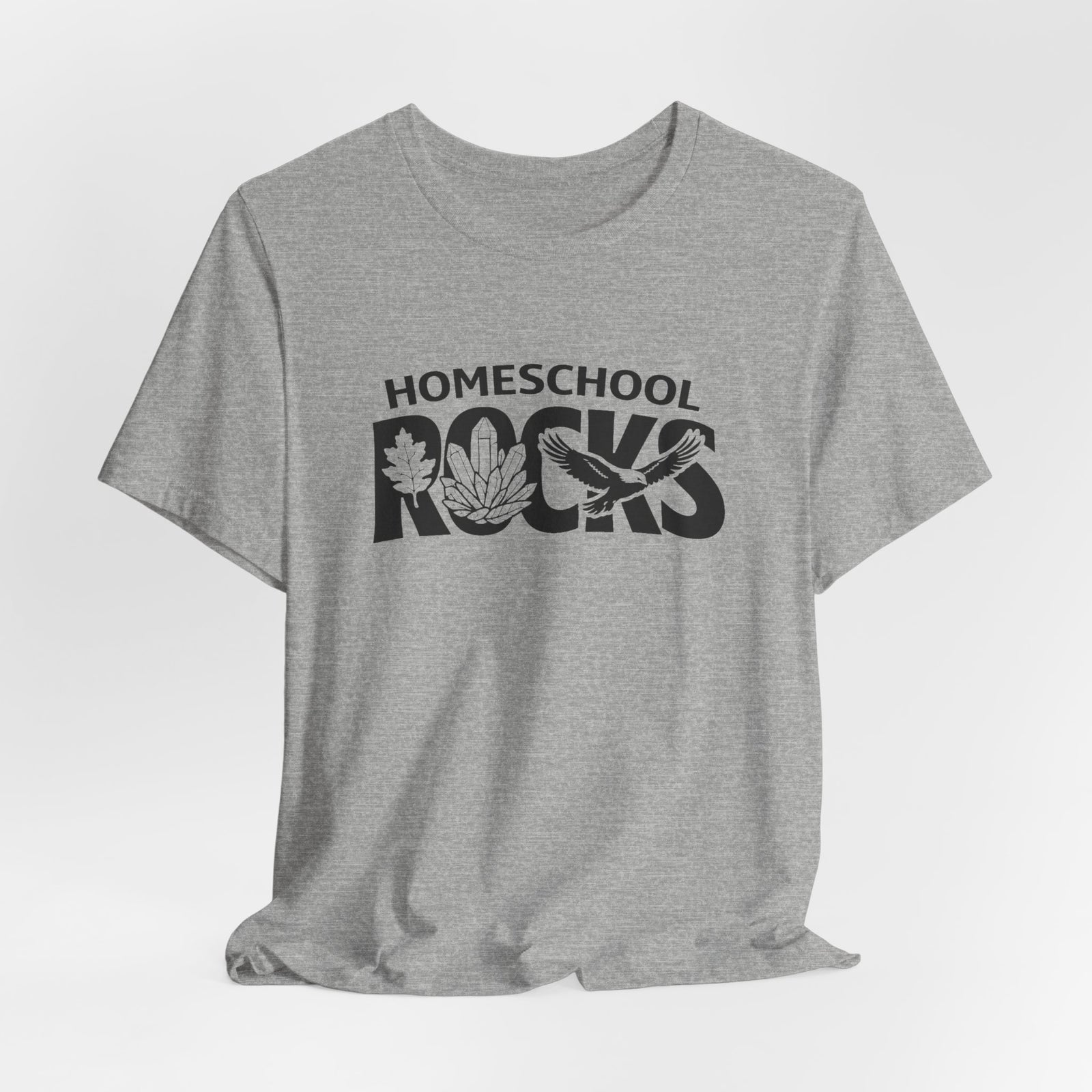 Homeschool Workshop: Homeschool Rocks T-Shirt – Retro Floral 'Homeschool Rocks' Tee for Homeschooling Parents & Teachers