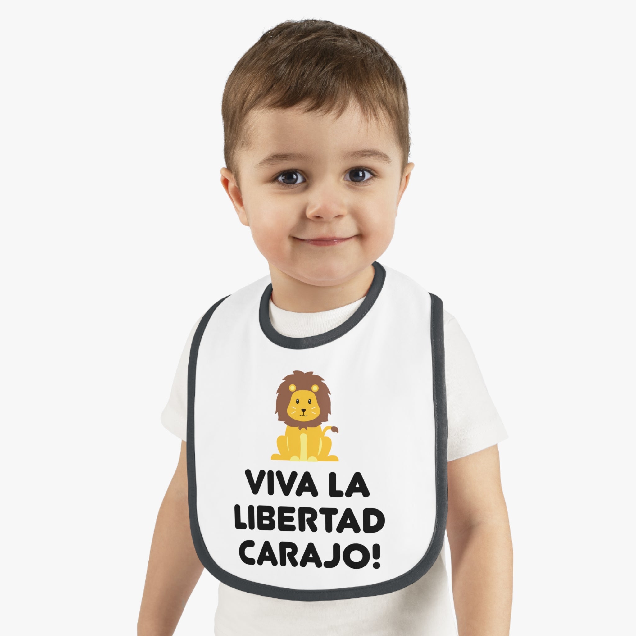 Viva La Libertad Carajo Lion Baby Bib