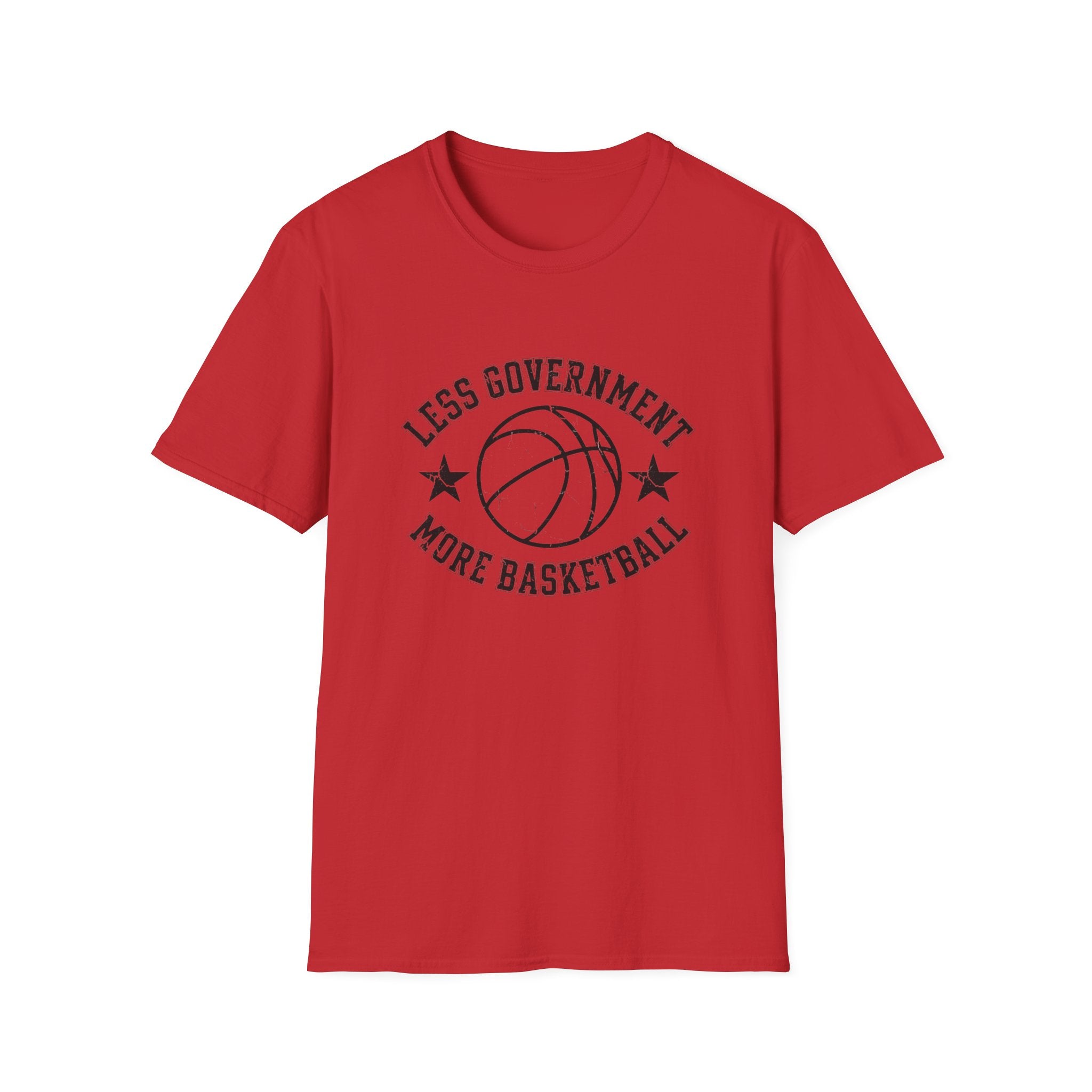 Basketball T-Shirt - "Less Government More Basketball" Retro Sports Tee