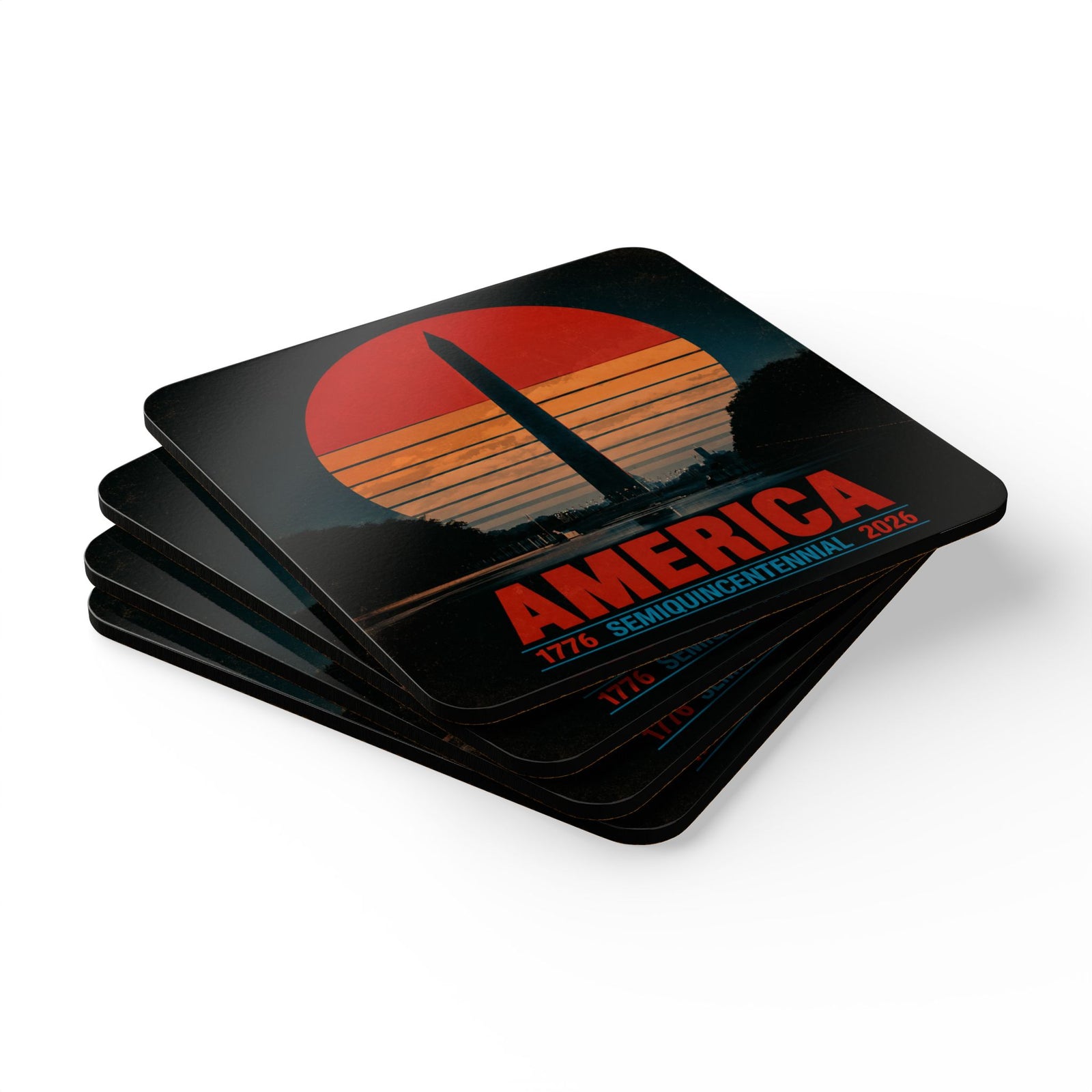 America 1776–2026 Semiquincentennial Coaster Set