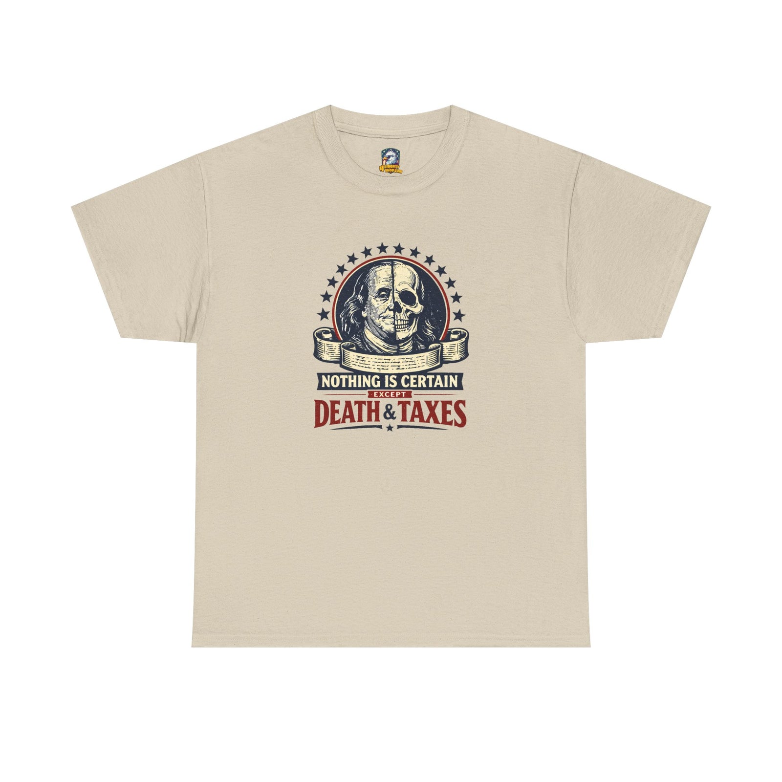 Benjamin Franklin 'Death and Taxes' Quote T-Shirt