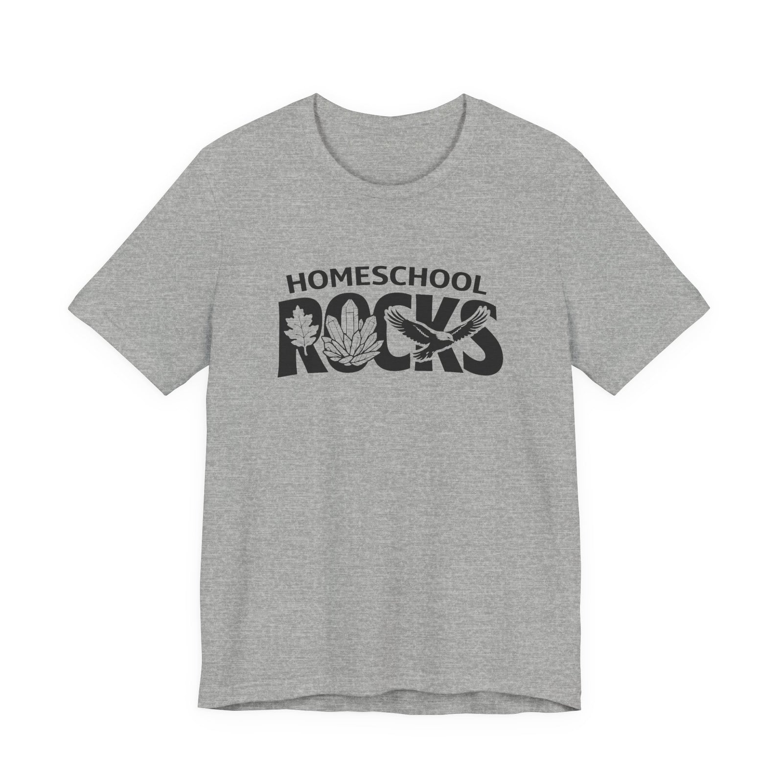 Homeschool Workshop: Homeschool Rocks T-Shirt – Retro Floral 'Homeschool Rocks' Tee for Homeschooling Parents & Teachers