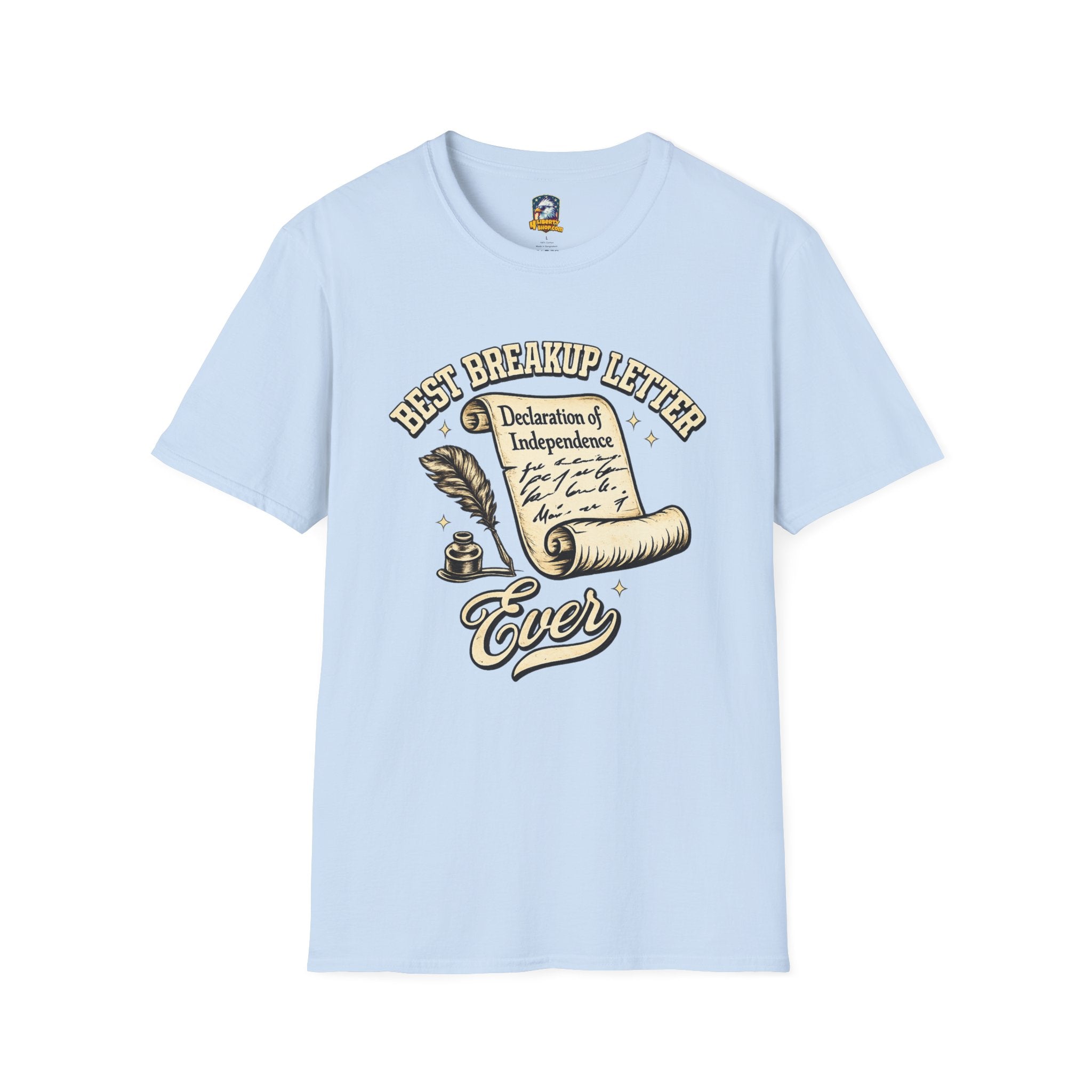 T-Shirt — "Best Breakup Letter Ever" Declaration of Independence Vintage Graphic Tee