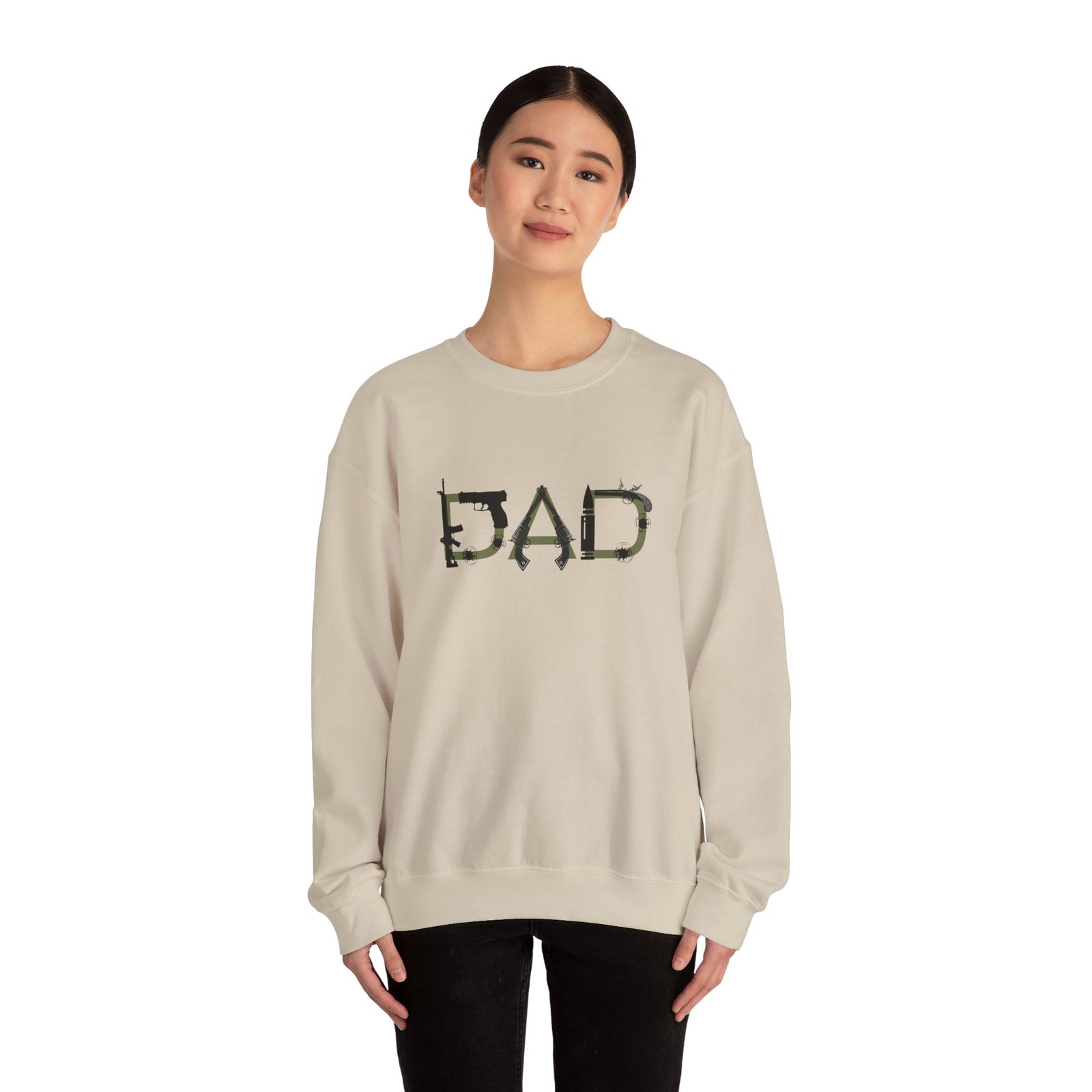 DAD Bullet Crewneck Sweatshirt - Gun Lover Gift for Him