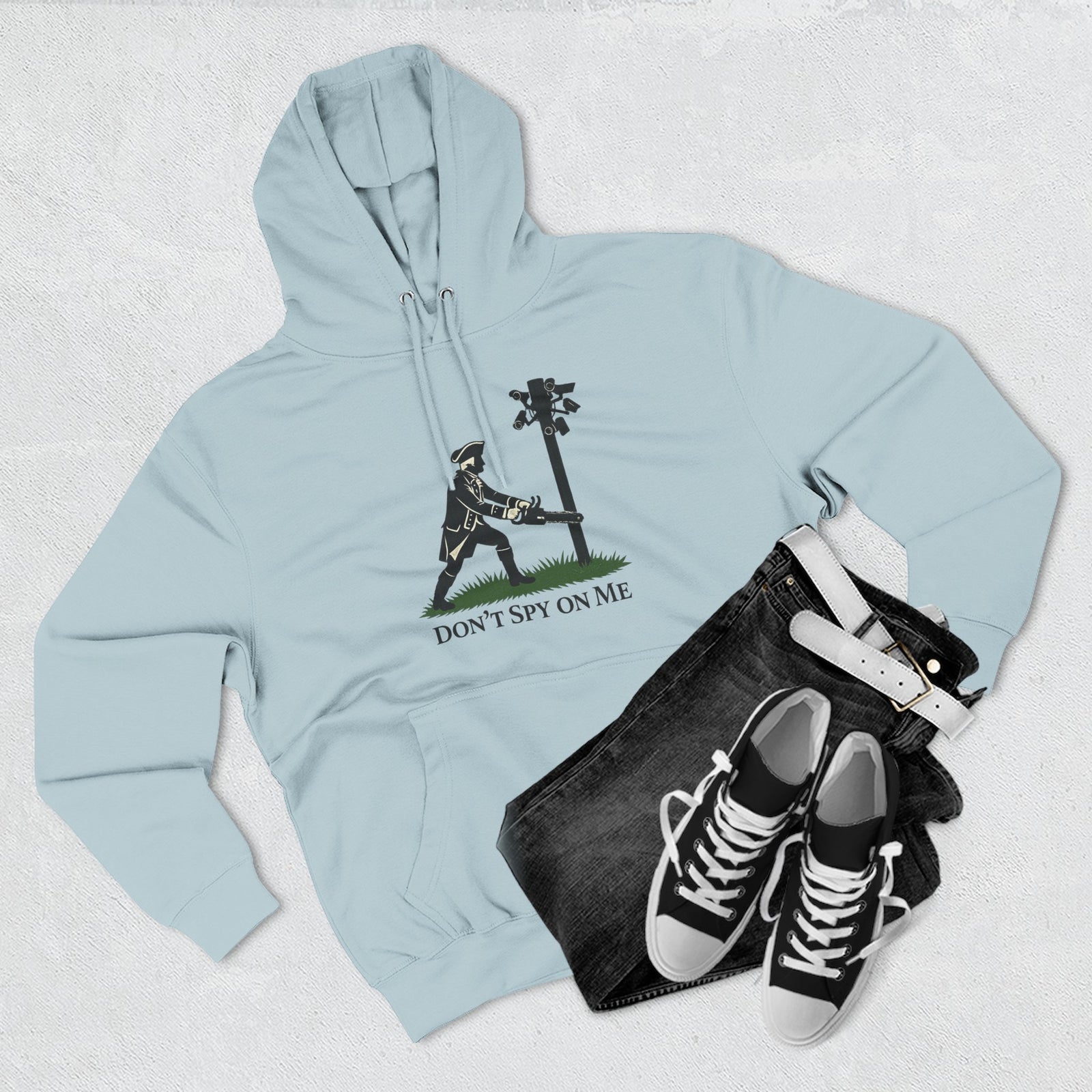 Don't Spy On Me Hoodie — Anti-Surveillance Patriot Liberty Fleece Pullover - 4LibertyShop.com