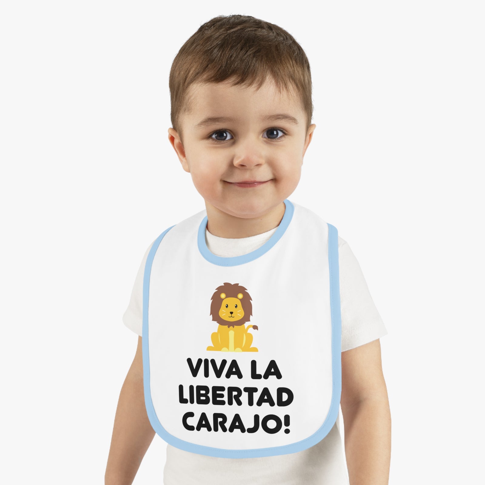 Viva La Libertad Carajo Lion Baby Bib