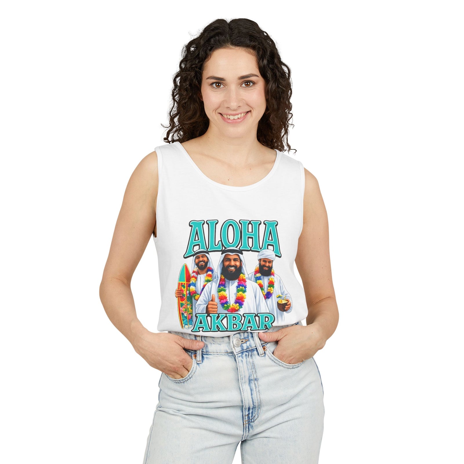 Walton & Johnson – Aloha Akbar Tank Top – Tropical Vintage Surf Graphic