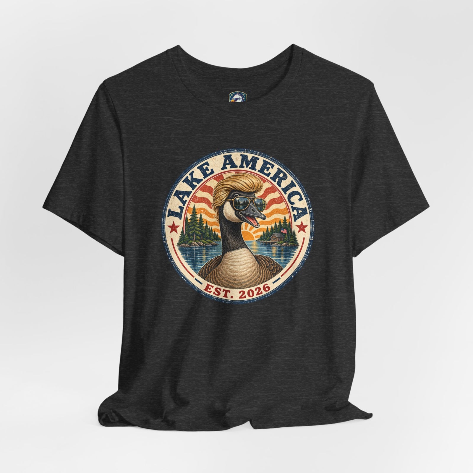 Lake America Goose Tee — Vintage Outdoor Fishing Shirt (Est. 2026) - 4LibertyShop.com