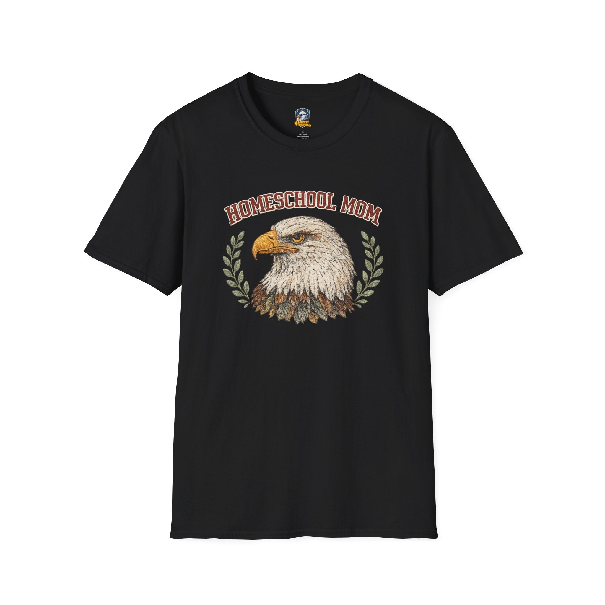 Homeschool Workshop — Homeschool Mom T-Shirt — Eagle Graphic Tee for Proud Homeschooling Moms
