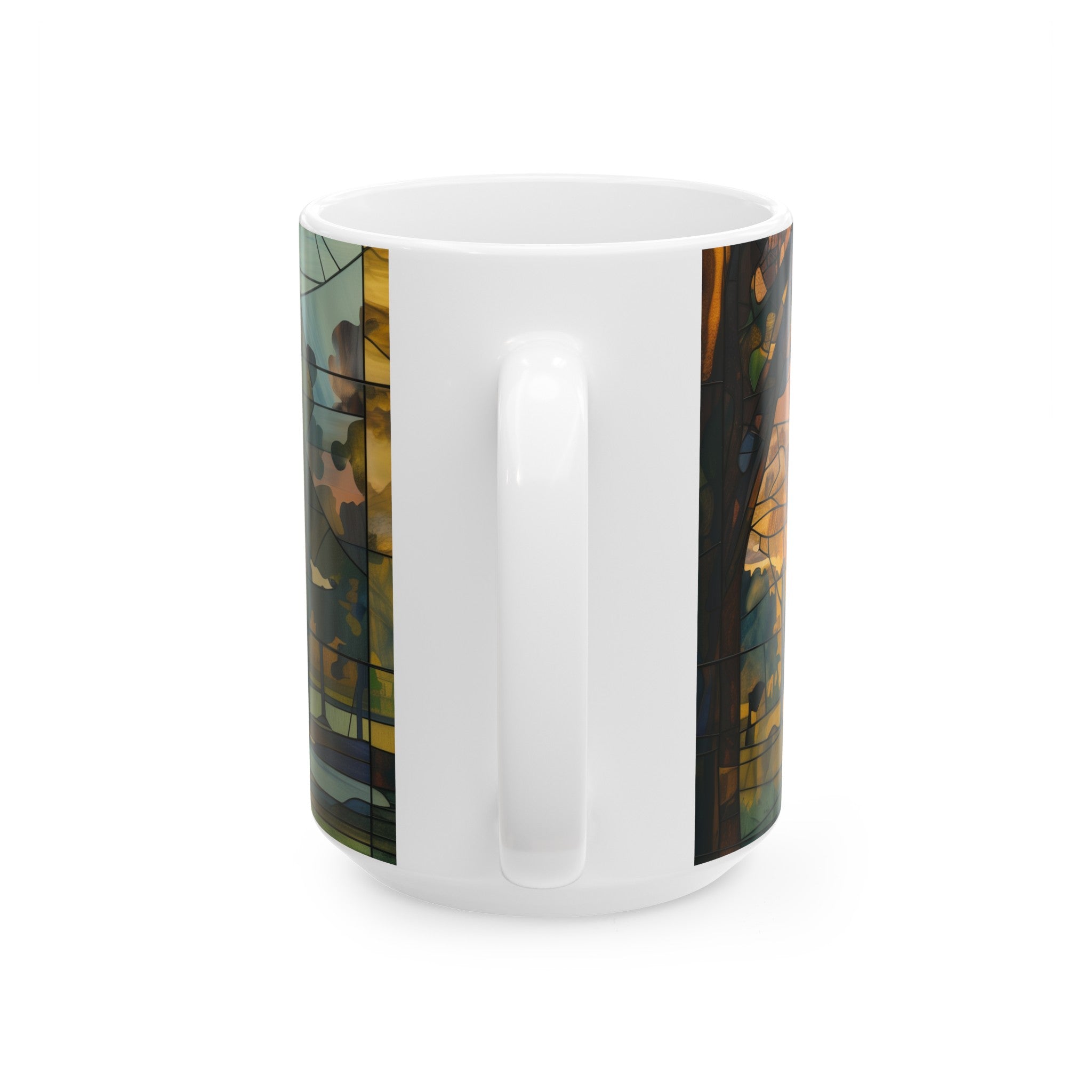 Stained Glass George Washington Ceramic Mug, (11oz, 15oz)