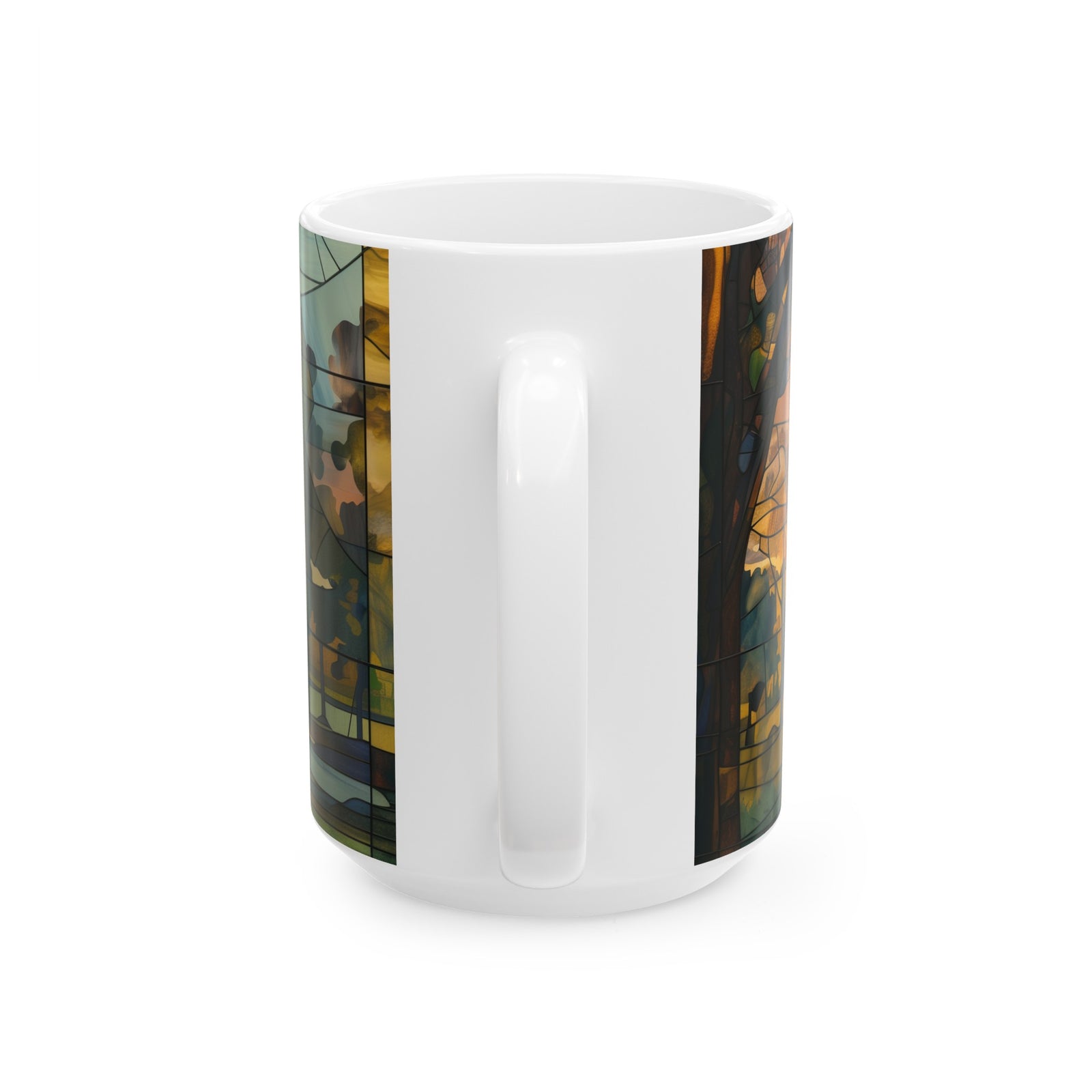 Stained Glass George Washington Ceramic Mug, (11oz, 15oz)