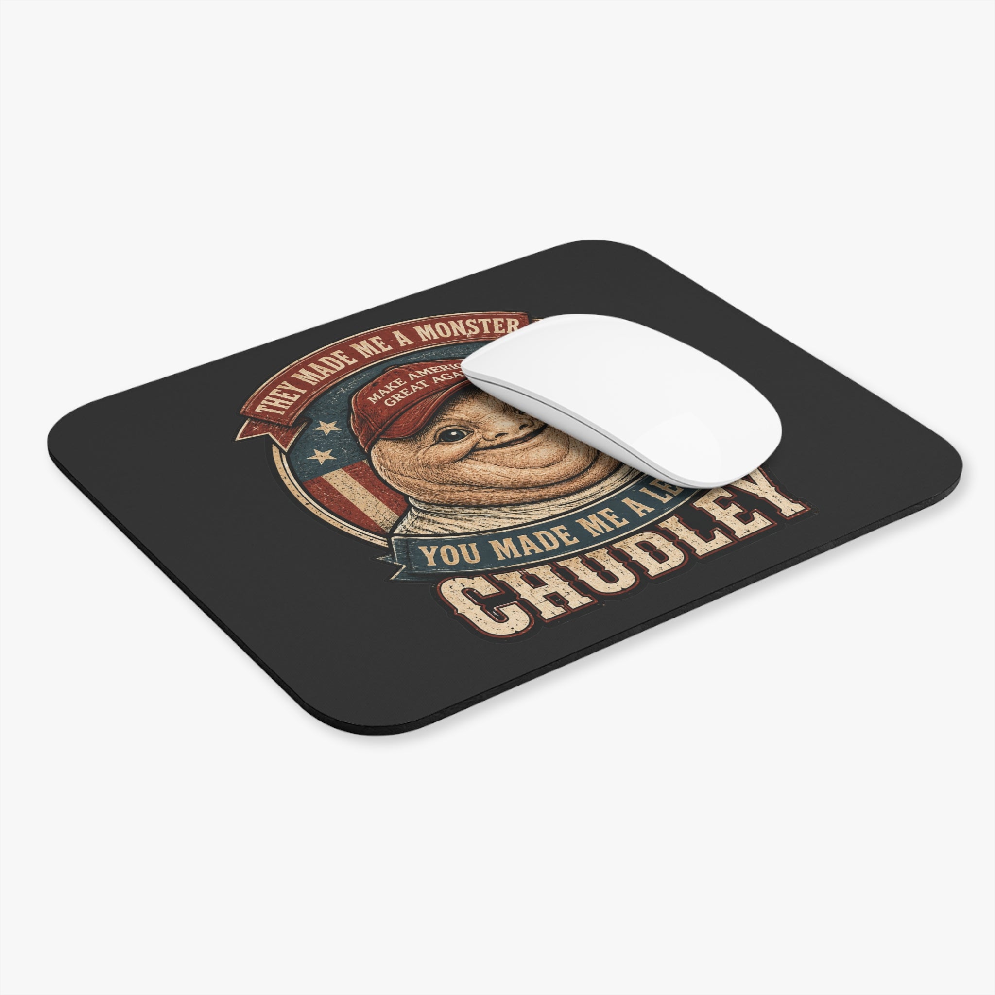 Chudley Legend Mouse Pad — They Made Me a Monster, 9 × 8