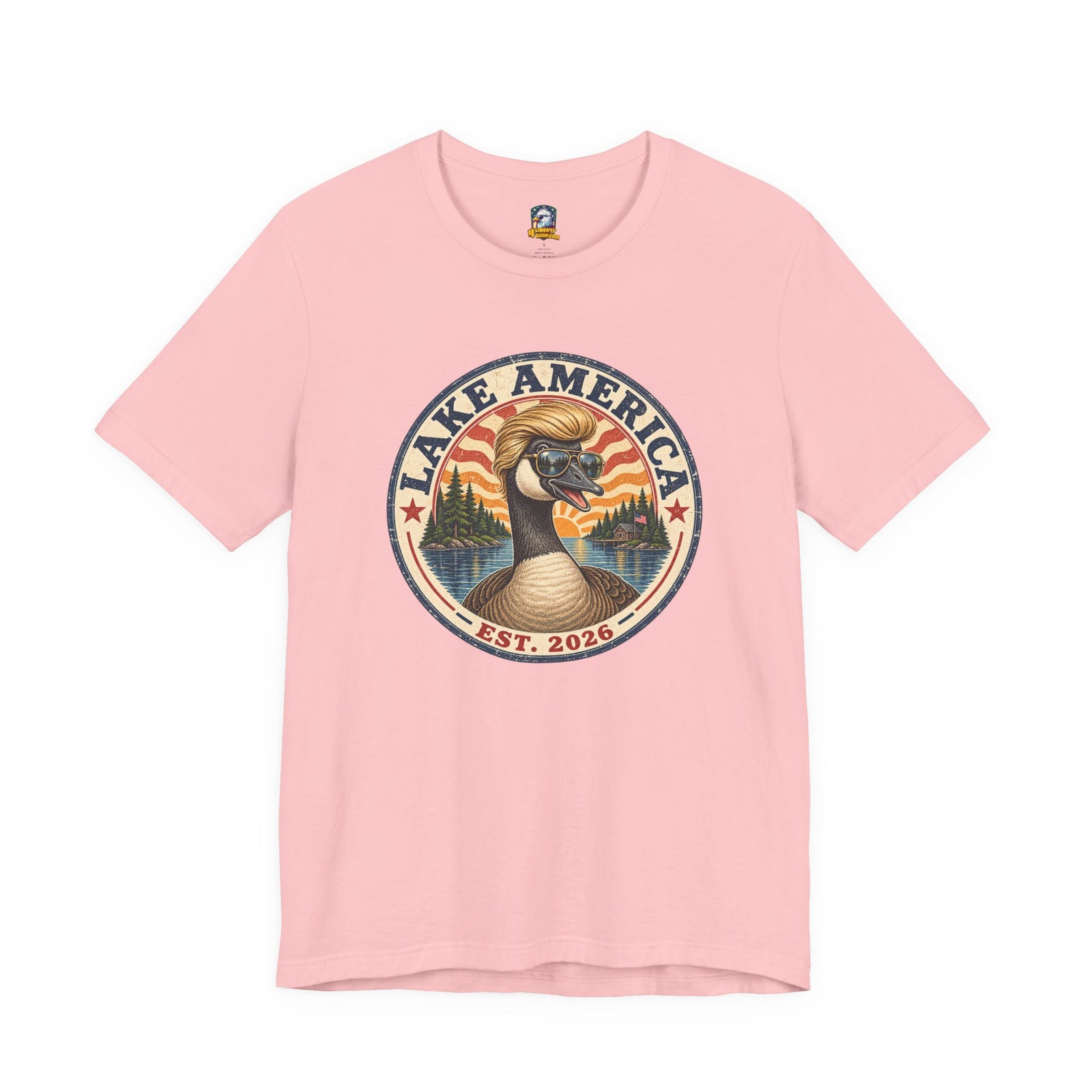 Lake America Goose Tee — Vintage Outdoor Fishing Shirt (Est. 2026) - 4LibertyShop.com