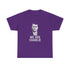 Purple t-shirt with a graphic and 'WE ARE CHARLIE' text on a white background