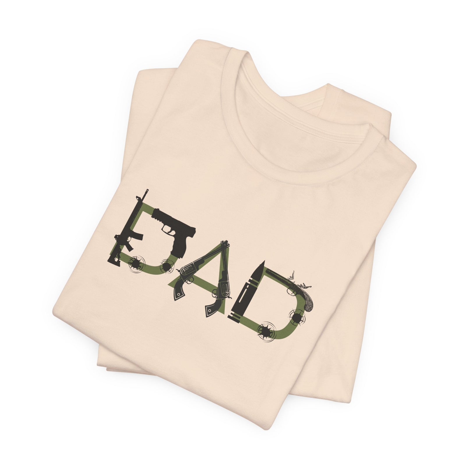 DAD Bullet Holes Tee — Ammo & Guns Graphic Dad Shirt