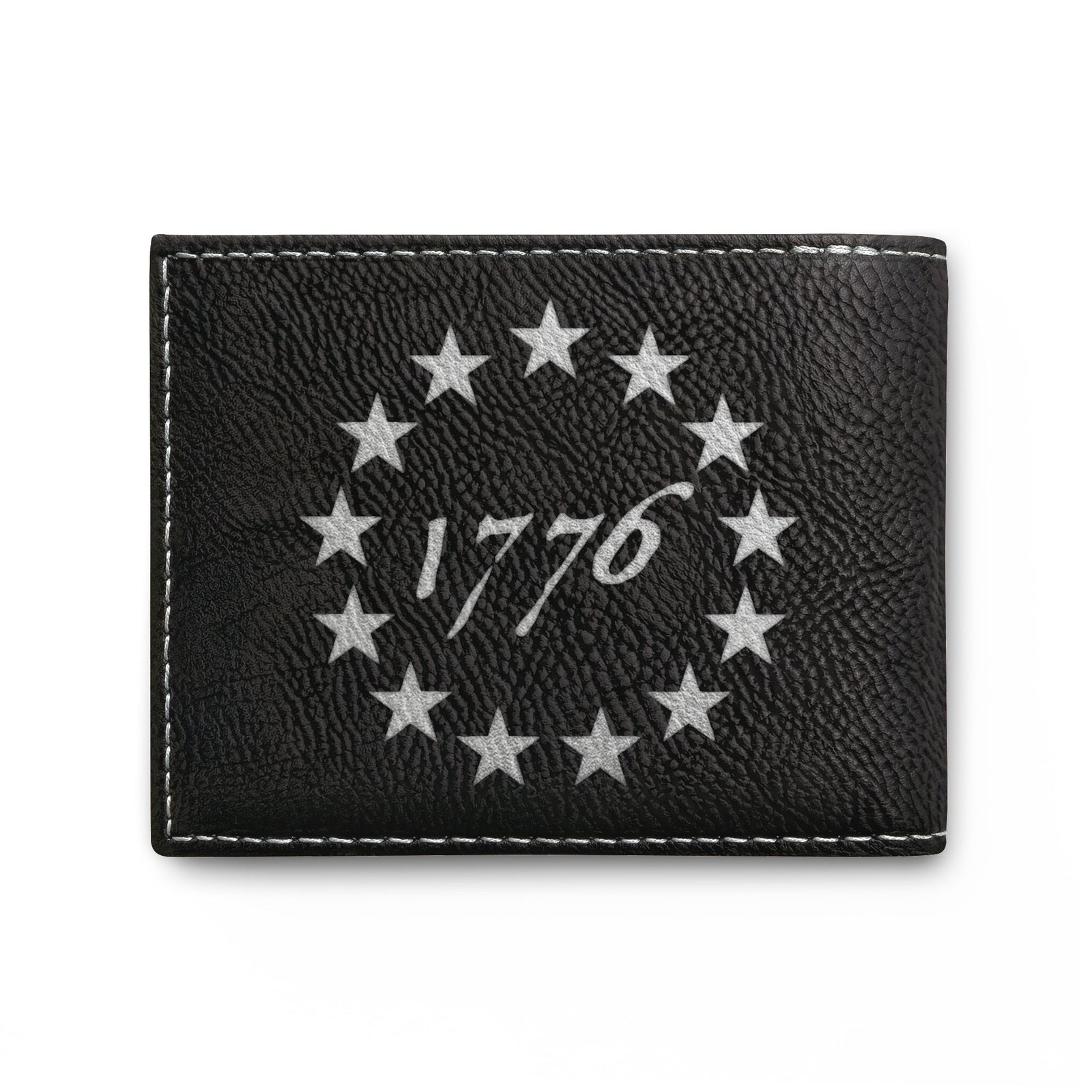 1776 Betsy Ross Stars Leather Wallet
