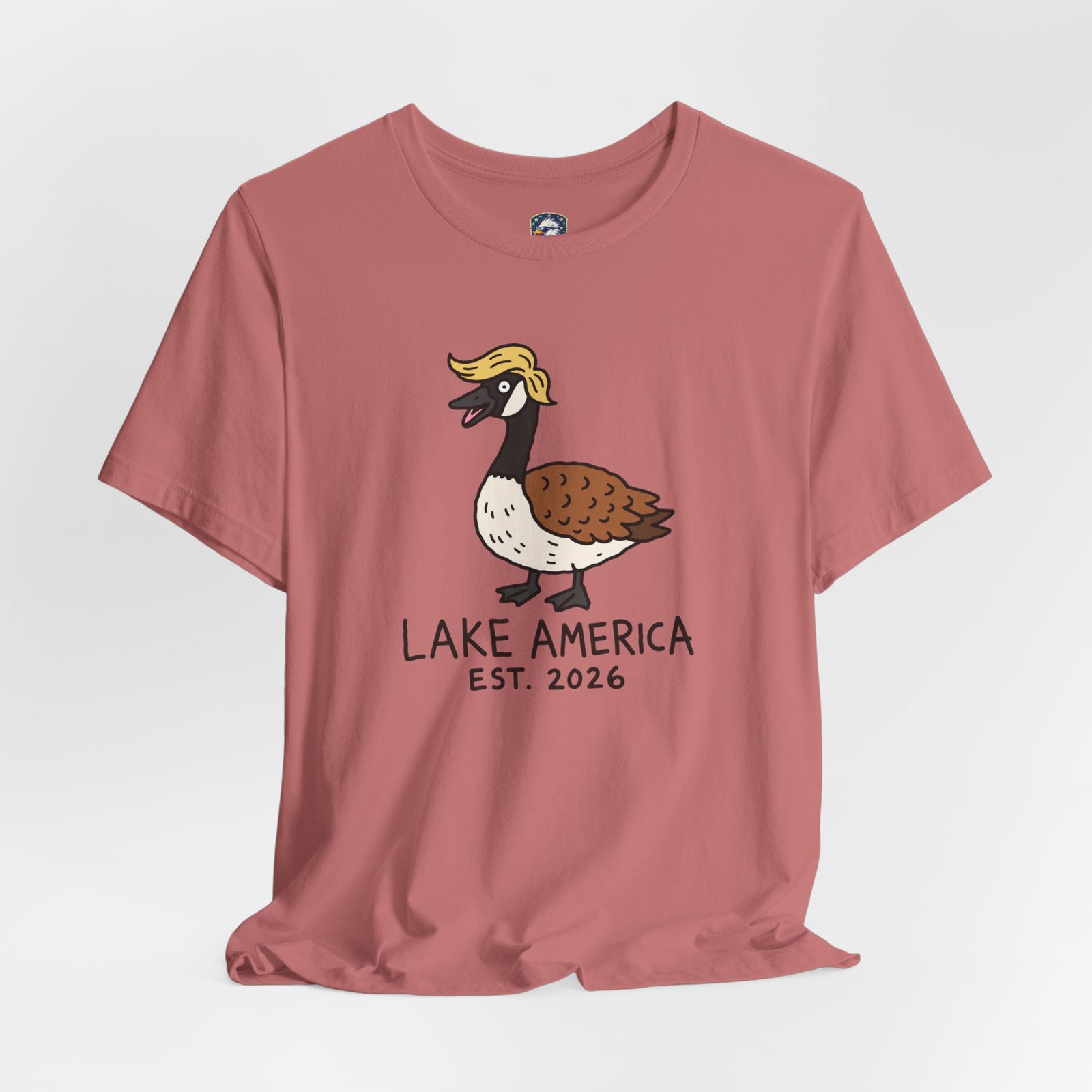 Lake America Goose T‑Shirt — 'Lake America EST. 2026' Cute Duck/Goose Graphic Tee - 4LibertyShop.com