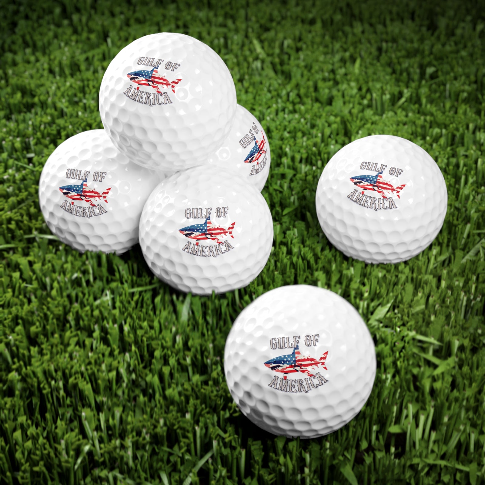 Gulf of America Shark Golf Balls - 6 pack