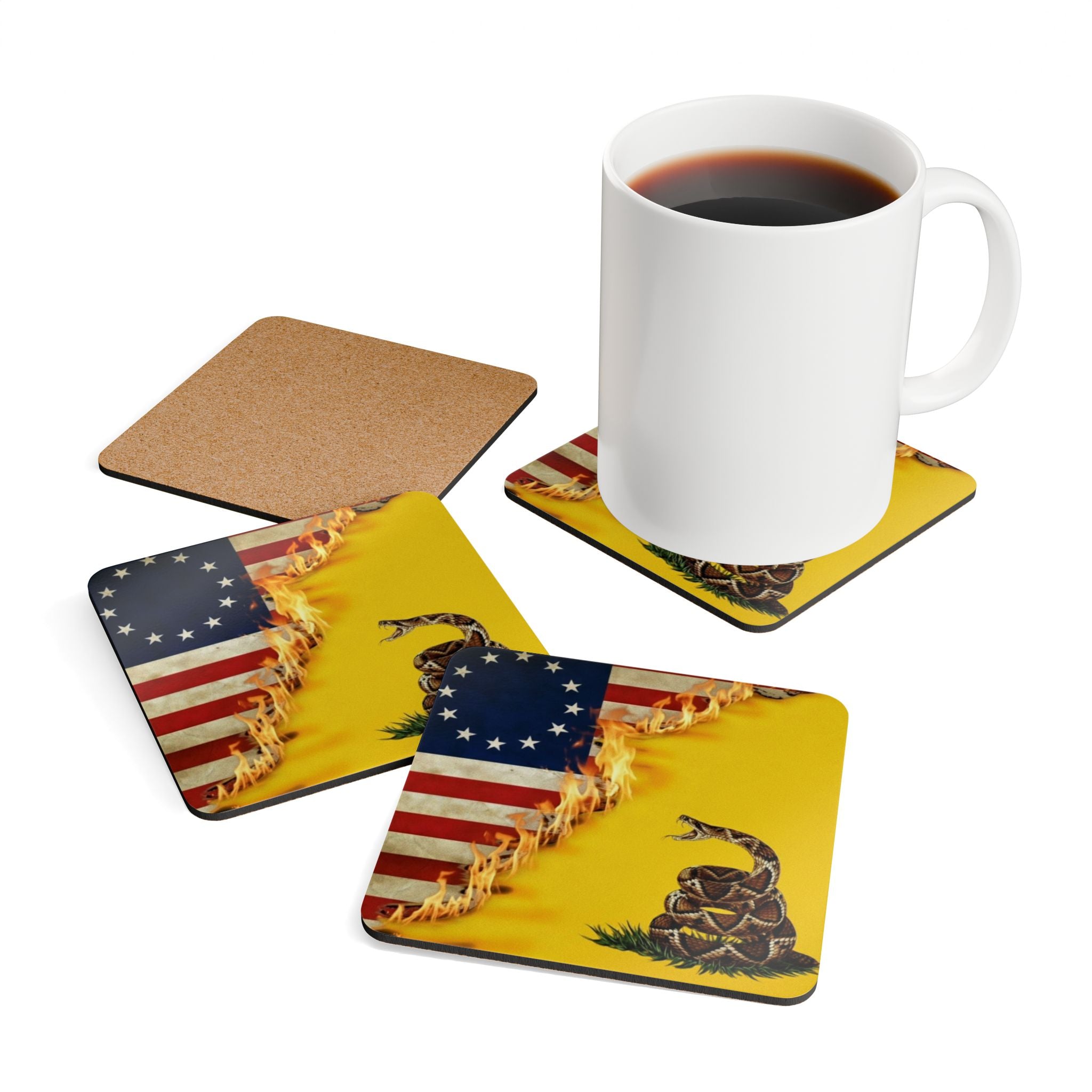 Homeschool Workshop - Prepare for War Rattlesnake Cork Coaster Set
