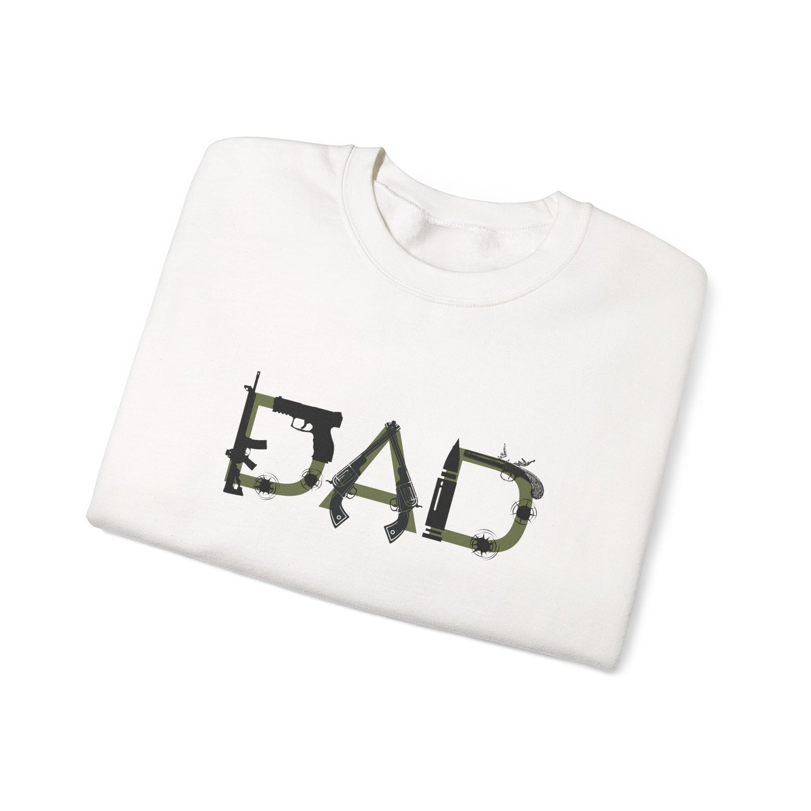 DAD Bullet Crewneck Sweatshirt - Gun Lover Gift for Him