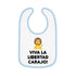 Viva La Libertad Carajo Lion Baby Bib