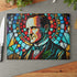 Calvin Coolidge Stained Glass Cutting Board - Premium Patriotic Kitchen Decor