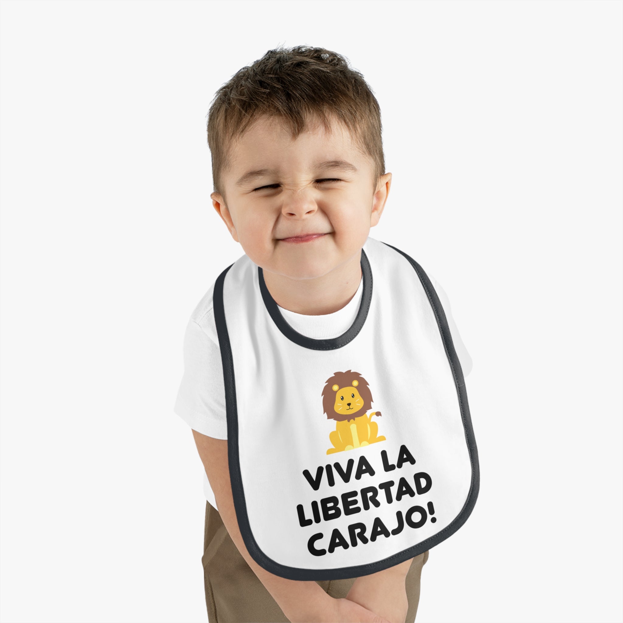 Viva La Libertad Carajo Lion Baby Bib