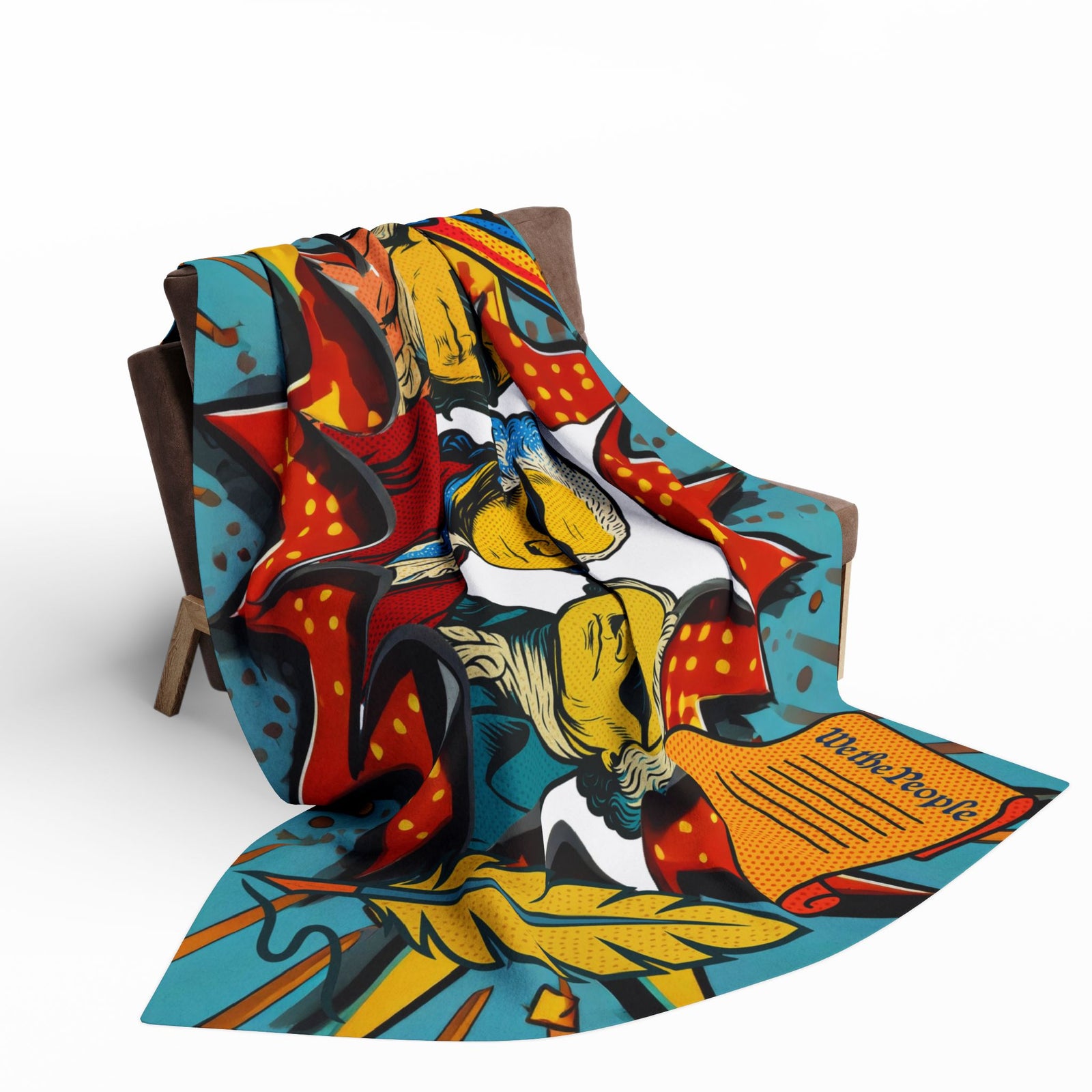 Pop Art Founding Fathers Fleece Blanket