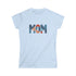 Patriotic Patchwork Mom T-Shirt — Women's Softstyle Tee