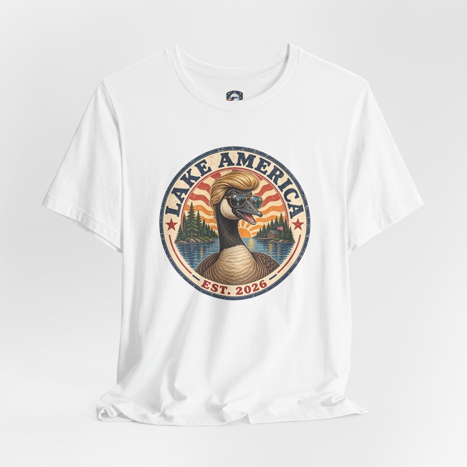 Lake America Goose Tee — Vintage Outdoor Fishing Shirt (Est. 2026) - 4LibertyShop.com