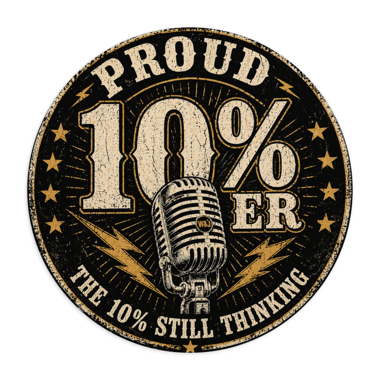 Walton & Johnson: Proud 10%er Round Mouse Pad