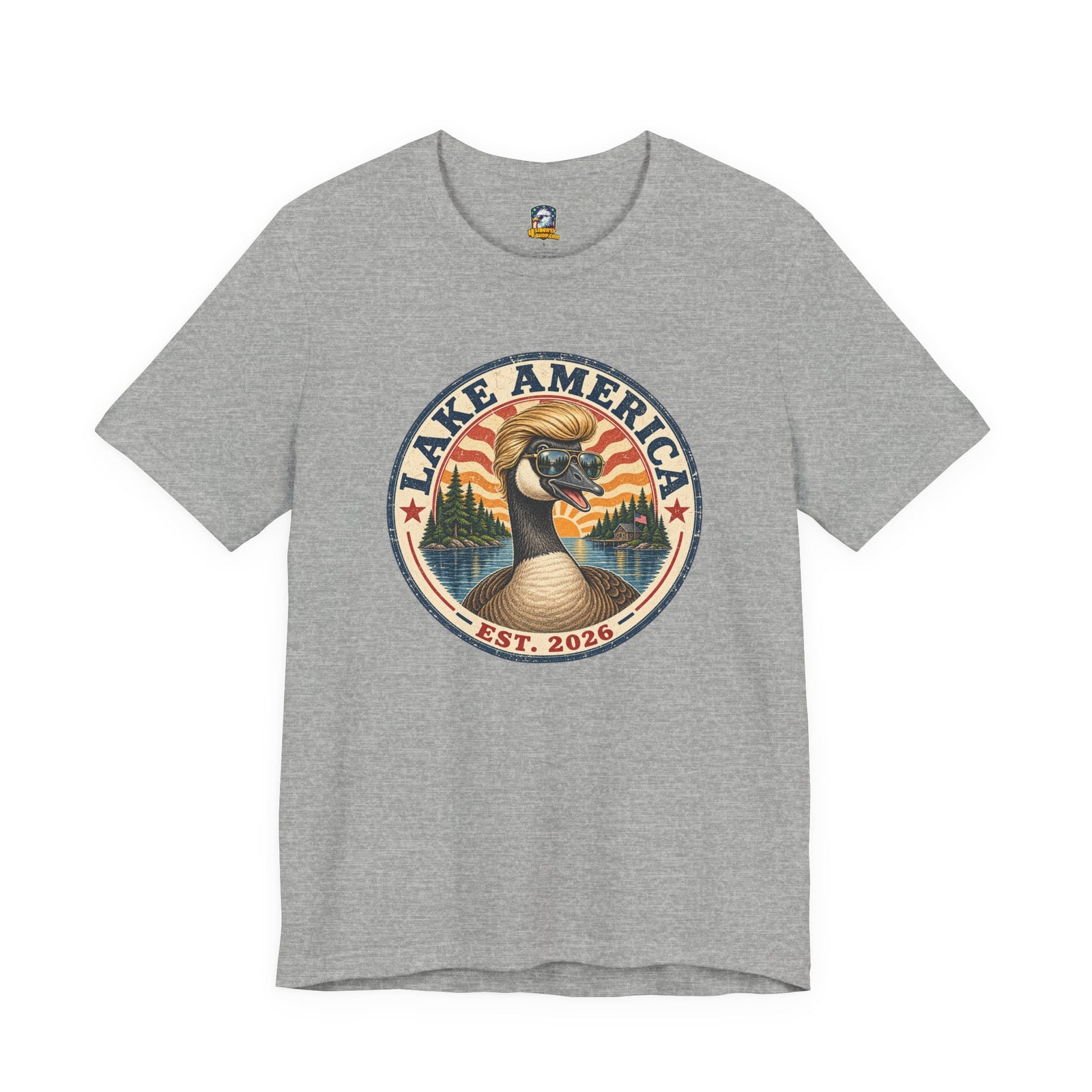 Lake America Goose Tee — Vintage Outdoor Fishing Shirt (Est. 2026) - 4LibertyShop.com